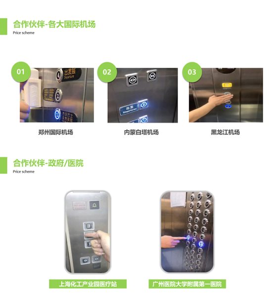 慧指感带语音乘梯和人脸识别的免接触电梯按钮降低电梯轿厢内病菌感染概率