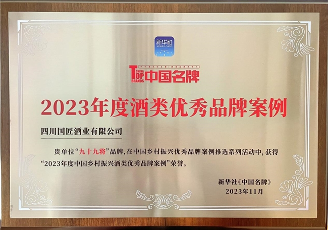 四川国匠酒业有限公司正式加入中国酒业协会,携“九十九将”品牌共谋行业新篇章